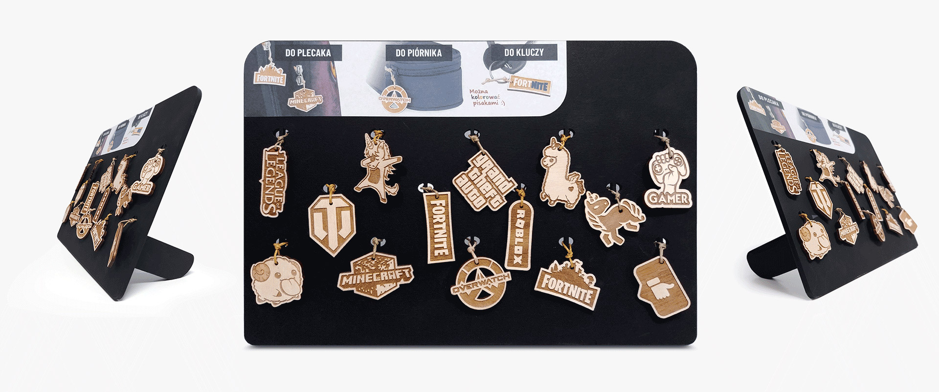 Breloczki ze sklejki